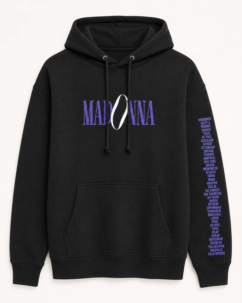 Madonna The Celebration Tour Black Pullover Hoodie with Tour Dates Size XL